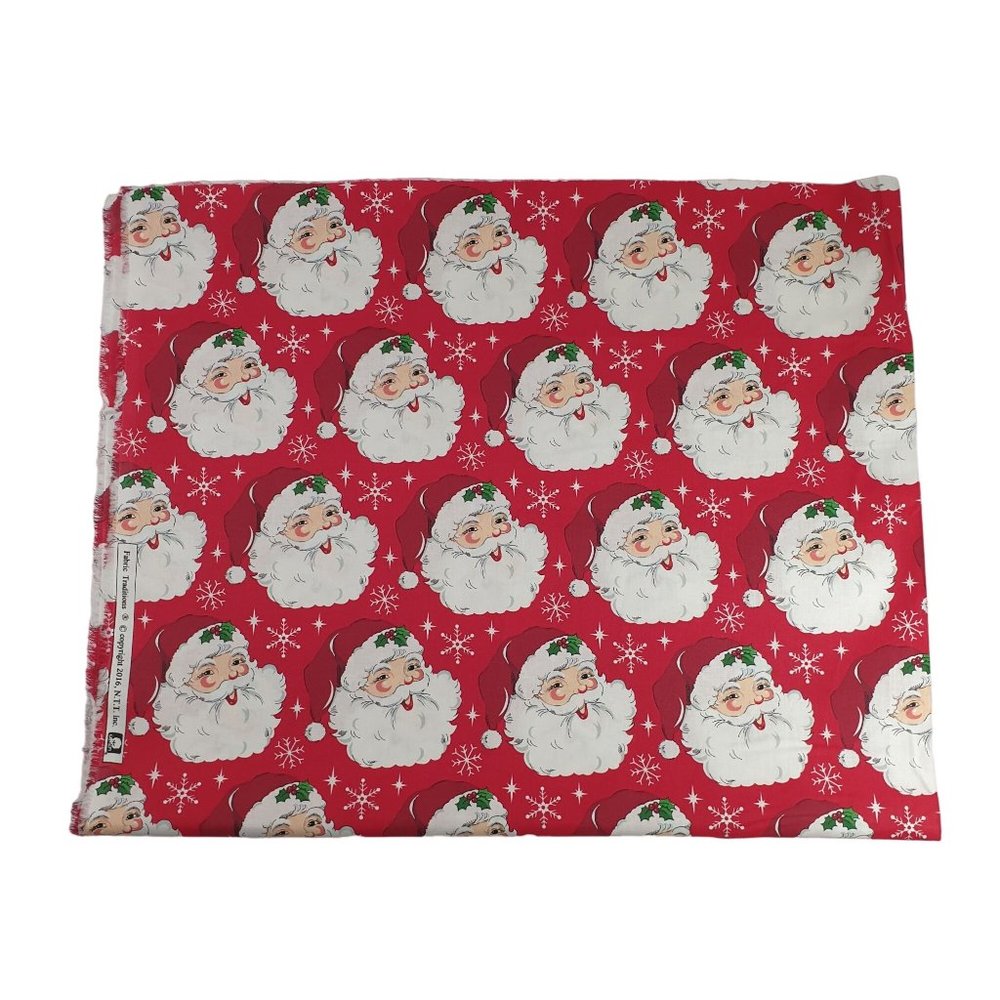 Santa Fabric Traditions 2016 Fat Quarter Holiday Christmas 100% Cotton 18" x 21"
